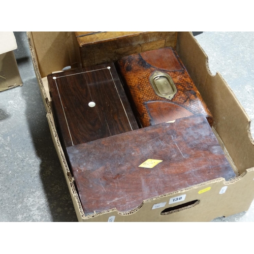 130 - Four Antique Wooden Boxes
