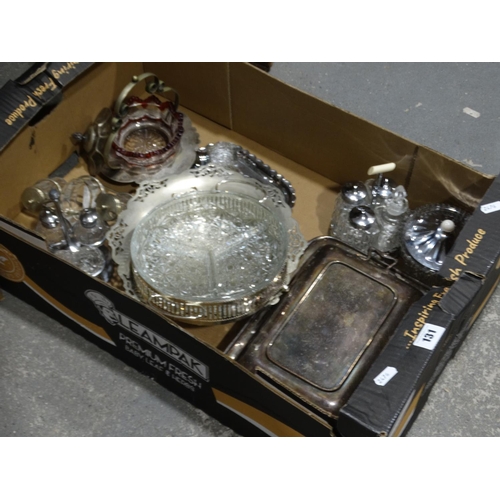 131 - A Box Of Plated Ware