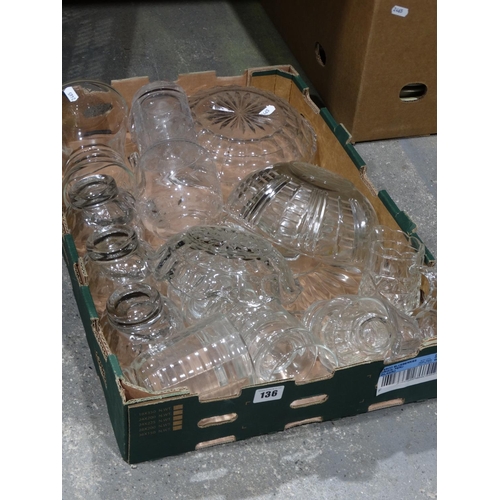 136 - A Box Of Glassware