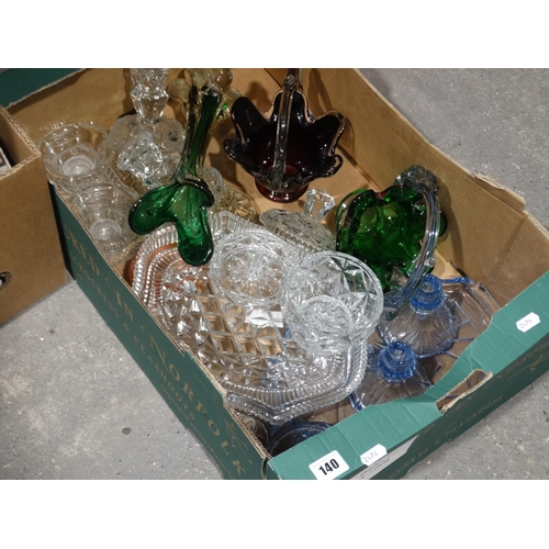 140 - A Box Of Glassware