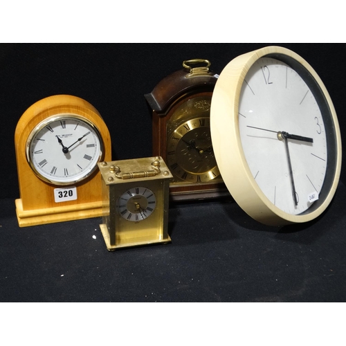 320 - A Qty Of Table And Wall Clocks