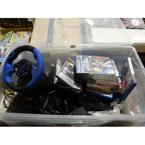 321 - A Playstation 2 Console And Games