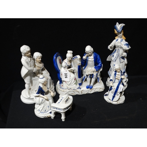 326 - A Group Of Ceramic Musician Figures