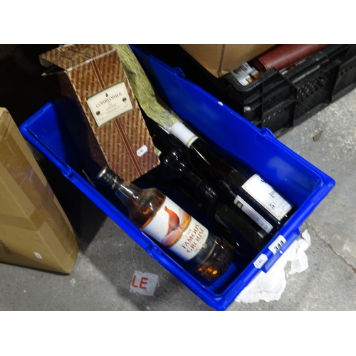 344 - A Box Of Wines And Spirits Etc