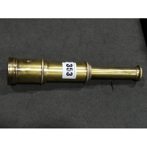 353 - A Reproduction Brass Pocket Telescope, Marked Dolland