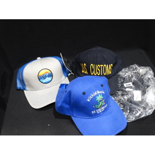 370 - Three American Trucker Caps To Include US Customs