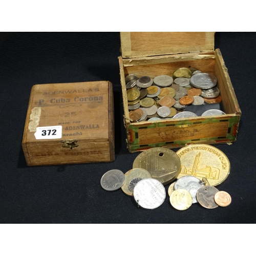 372 - A Small Box Of Coins Etc