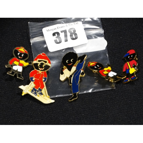 378 - Five Collectable Robertsons Jam Pin Badges