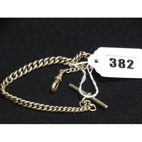 382 - A Silver Watch Chain, 28grams