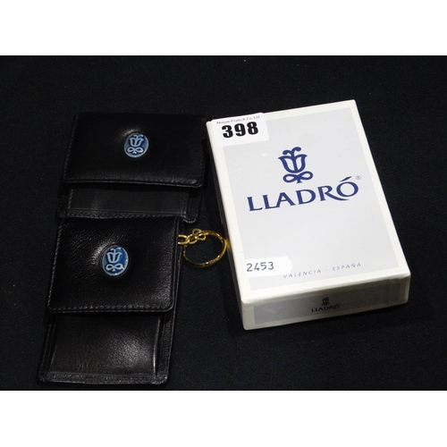 398 - A Lladro Society Leather Key Holder And Purse