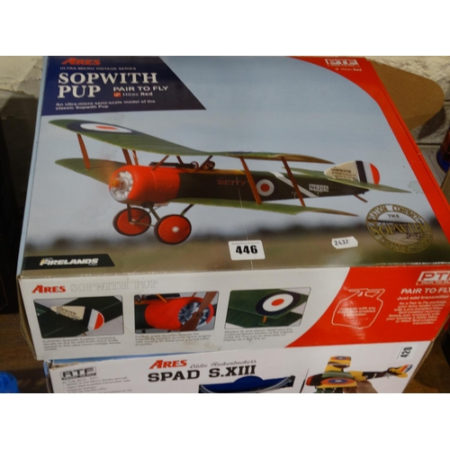 446 - Two Boxed Ares Model Airplanes