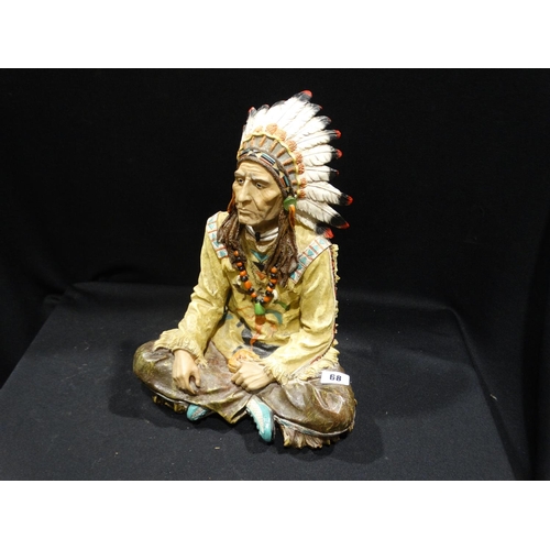 68 - A Resin Model Of A Native American