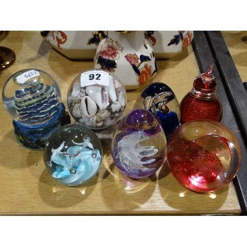 92 - A Group Of Glass Paperweights (7)