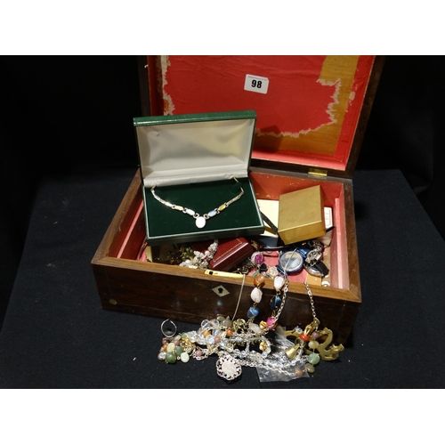 98 - A Box Of Costume Jewellery