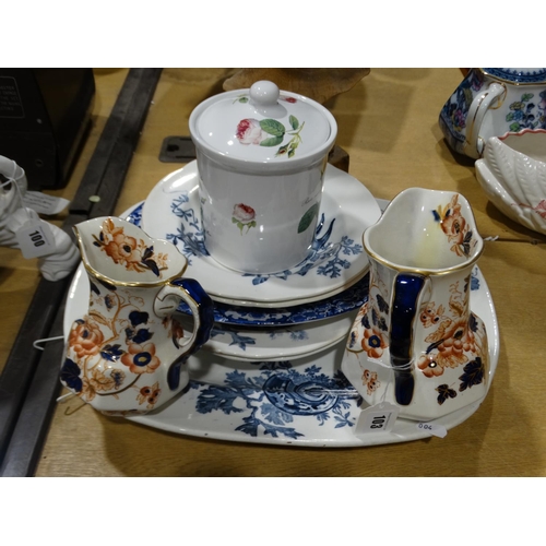 103 - A Qty Of Staffordshire Pottery Blue & White Transfer Decorated Dinnerware, Together With Further Pot... 