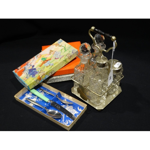 11 - A Four Piece Cruet Set Etc