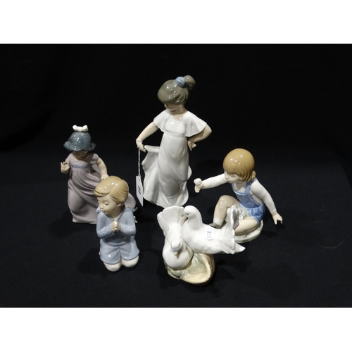 22 - Four Nao Porcelain Figures & One Other (5)