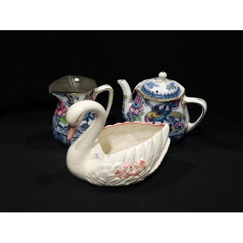 5 - A Losol Ware Teapot & Hot Water Jug Etc