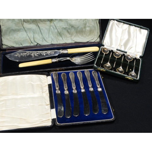 51 - Three Cased Cutlery Sets