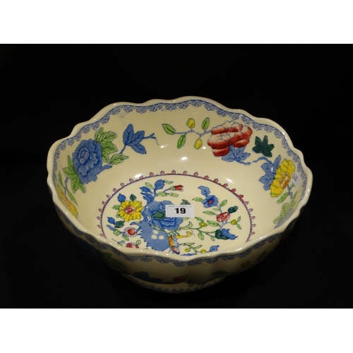 19 - A Masons Ironstone Regency Pattern Circular Fruit Bowl