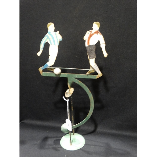 46 - A 1930s Football Counter Weight Balance Toy