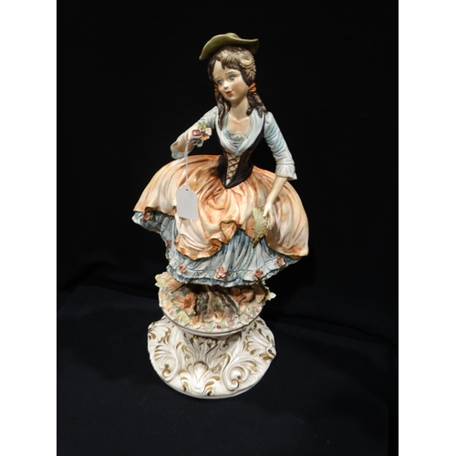 84 - A Mid 20thc Capodimonte Type Figural Table Lamp Base