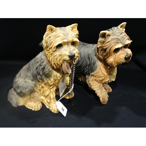 10 - Two Resin Models Of Terriers
