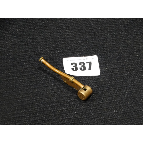 337 - A Miniature Brass Bosuns Whistle