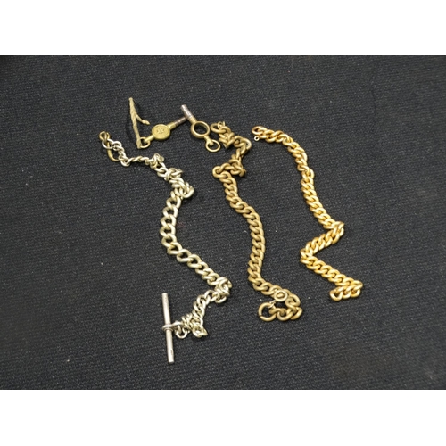 338 - A Bag Of Gold Coloured & Other Watch Chains