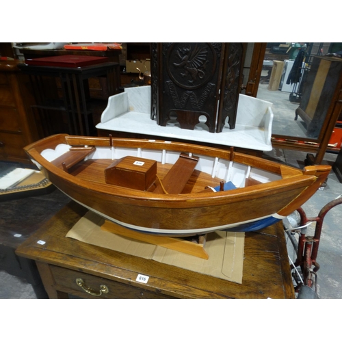 615 - A Scale Model Wooden Rowing Boat, 36