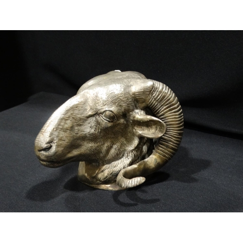 152 - A Plated Wall Piece, Rams Head