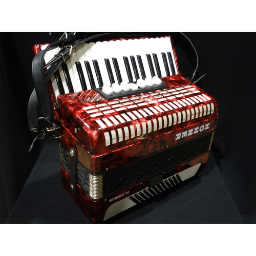 167 - A Cased Hohner Student 72 Accordion