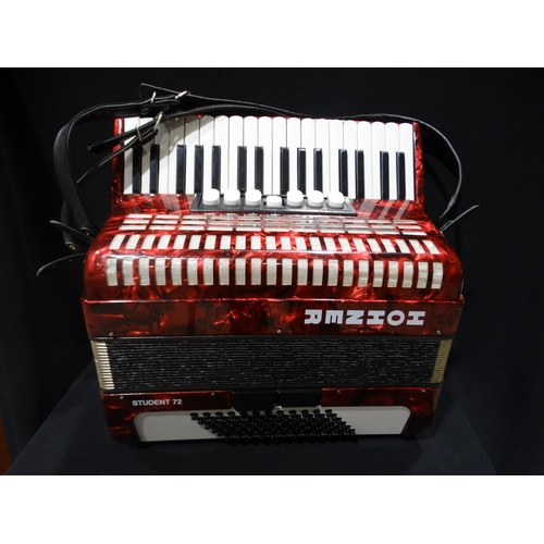 167 - A Cased Hohner Student 72 Accordion