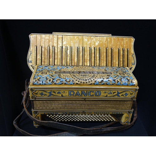 221 - A Boxed Vintage Ranco Pearl Finish Accordion