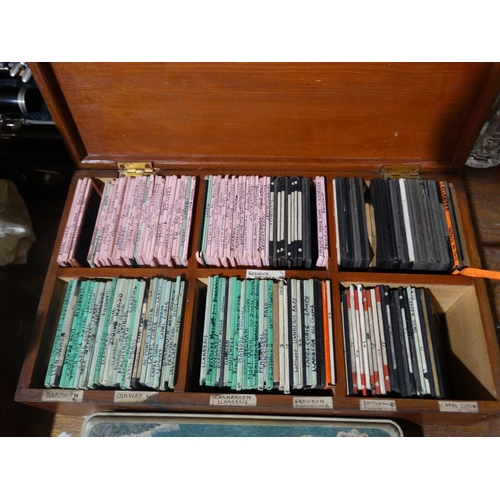 248 - Three Cases Of Magic Lantern Slides To Include Many North Wales Views