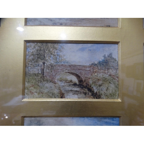 556 - A Single Framed Group Of Twelve Miniature Watercolours Of North Wales Views