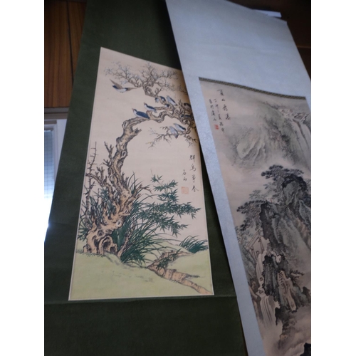 696 - Seven, 20thc Oriental Wall Hanging Scrolls