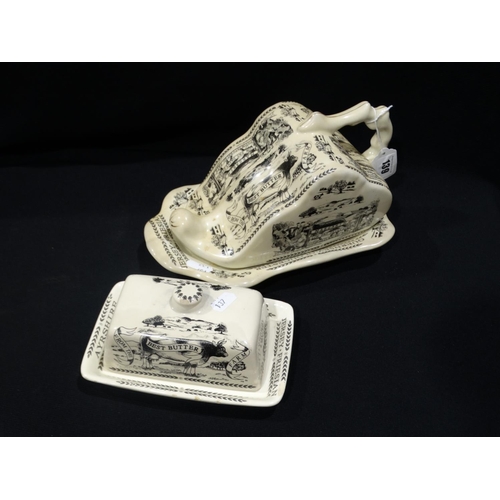 139 - An Antique Style Cheese & Butter Dish (2)