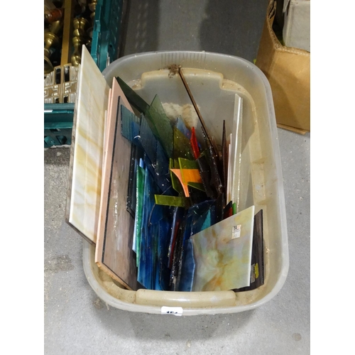 151 - A Box Of Coloured Glass