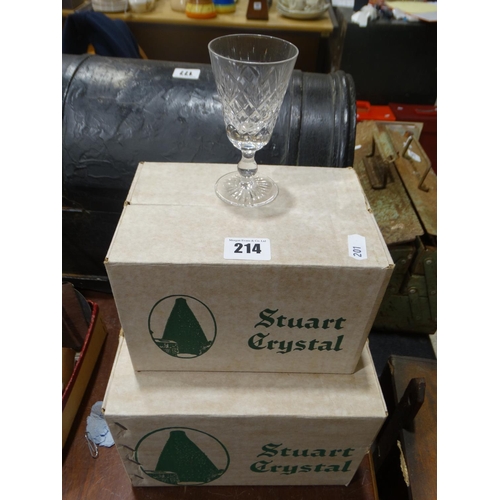 Two Boxed Stuart Crystal Glassware Sets