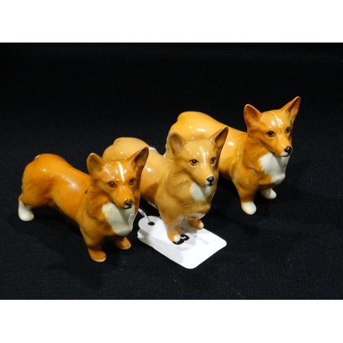 3 - Three Beswick China Model Corgis