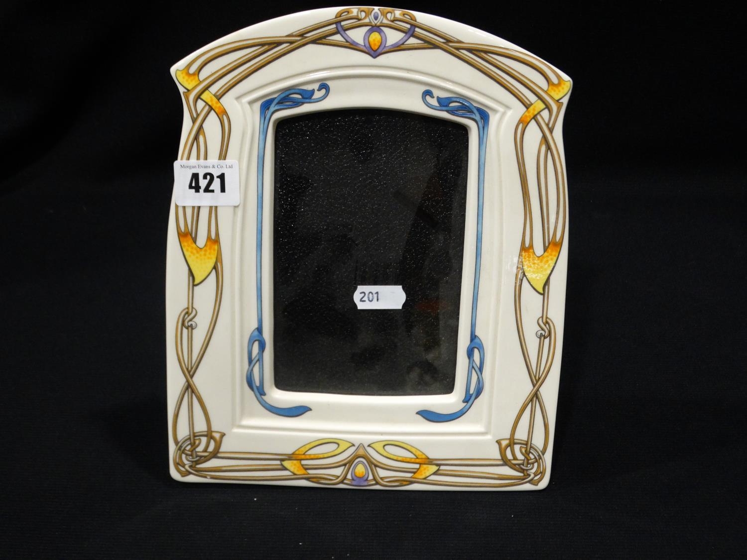 An Art Nouveau Style Masons Pottery Photograph Frame