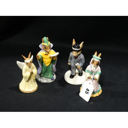 45 - Four Royal Doulton Bunnykins Figures