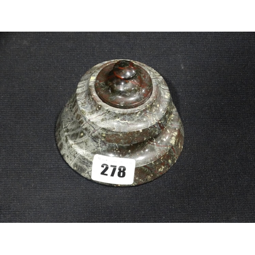 A Stone Inkwell & Cover