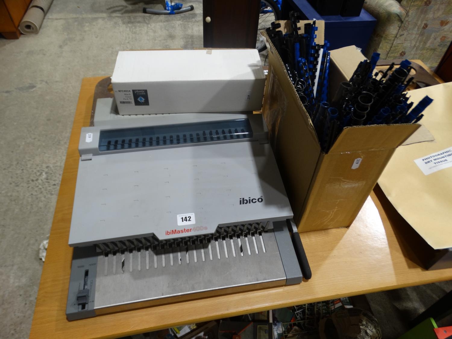 An Ibico Ibi master 400e Spiral Binding Machine And Plastic Fittings