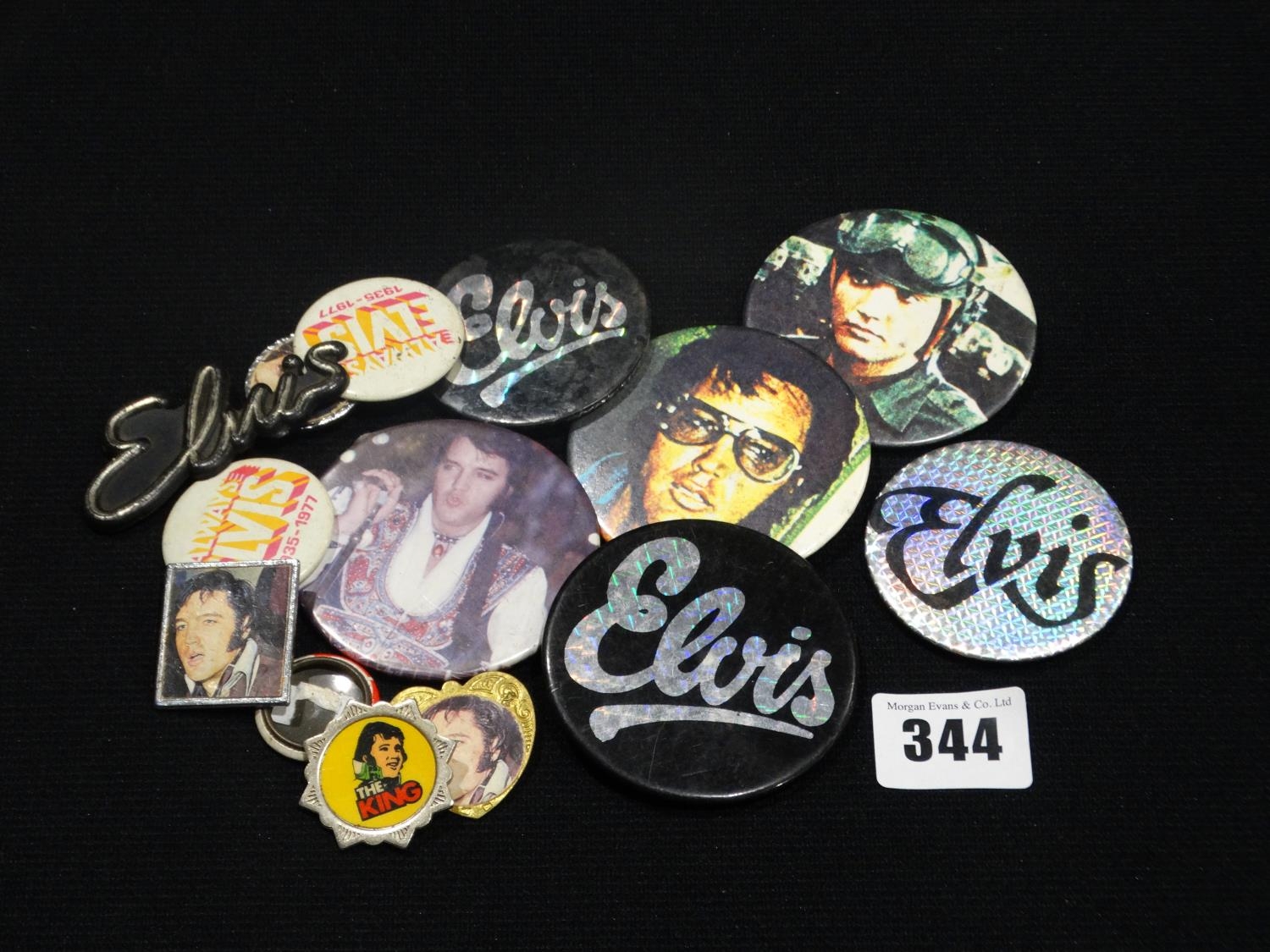 A Qty Of Vintage Elvis Badges