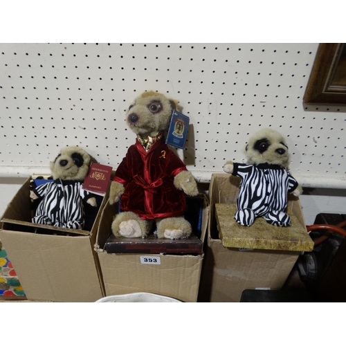 Three Collectable Meerkat Figures