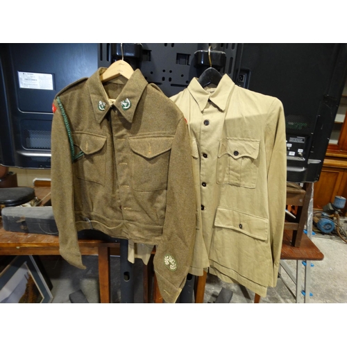 127 - A 2nd World War Uniform With Durham Light Infantry Badge, Together With A Further Military Jacket