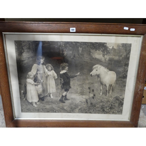 188 - An Oak Framed Edwardian Print Titled 