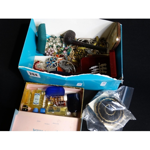 204 - A Box Of Costume Jewellery